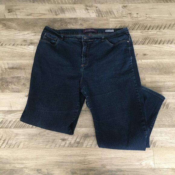 Gloria Vanderbilt Dark Blue Amanda Average Missy Denim Jeans 18 - Picture 1 of 10